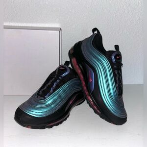 *NIKE* Air Max 97 Gs Future Black Fuchsia Men/Boys 6.5 Women 8.